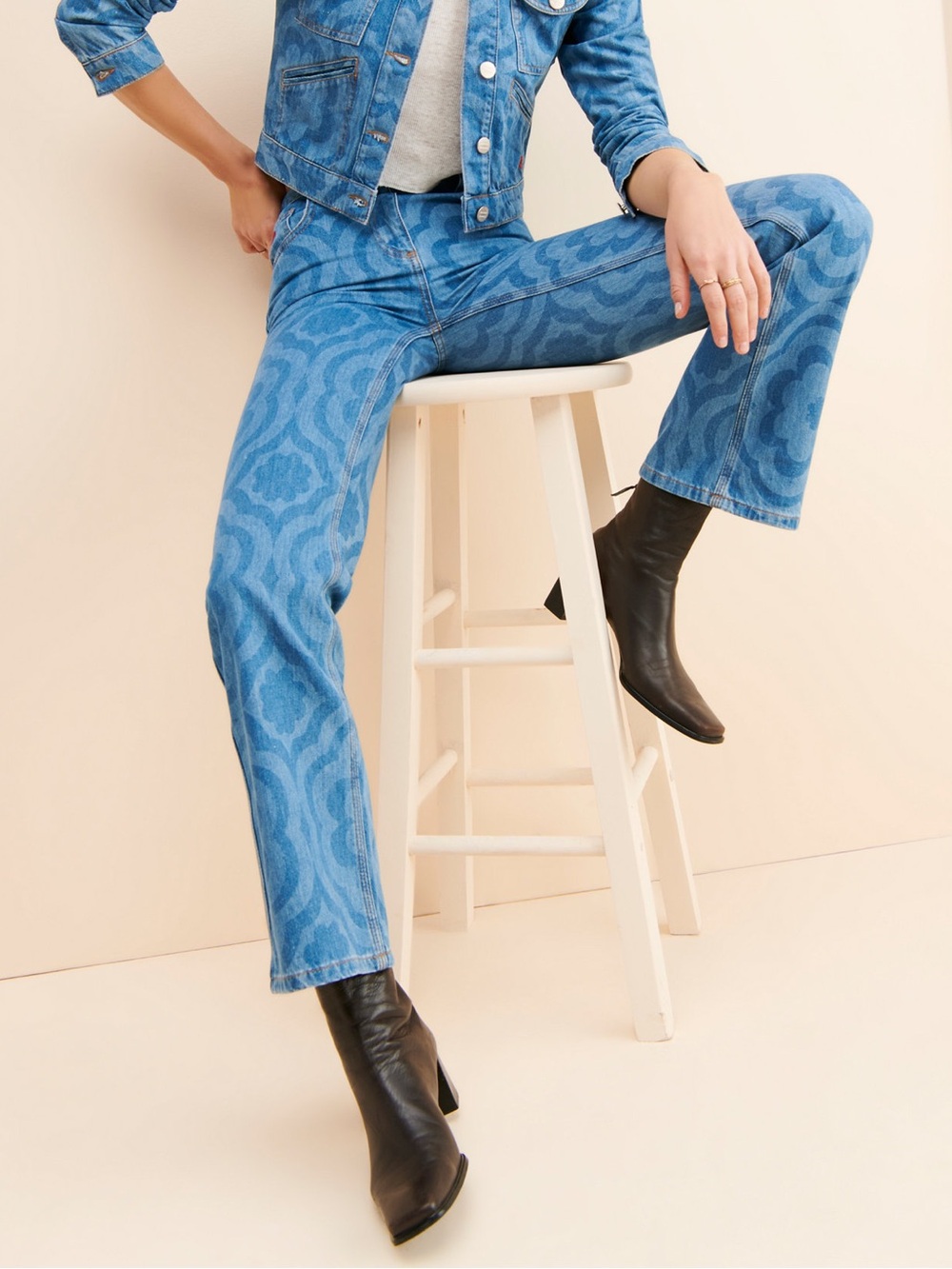 Damson Madder Brontë Floral Jeans - Picture 3 of 6